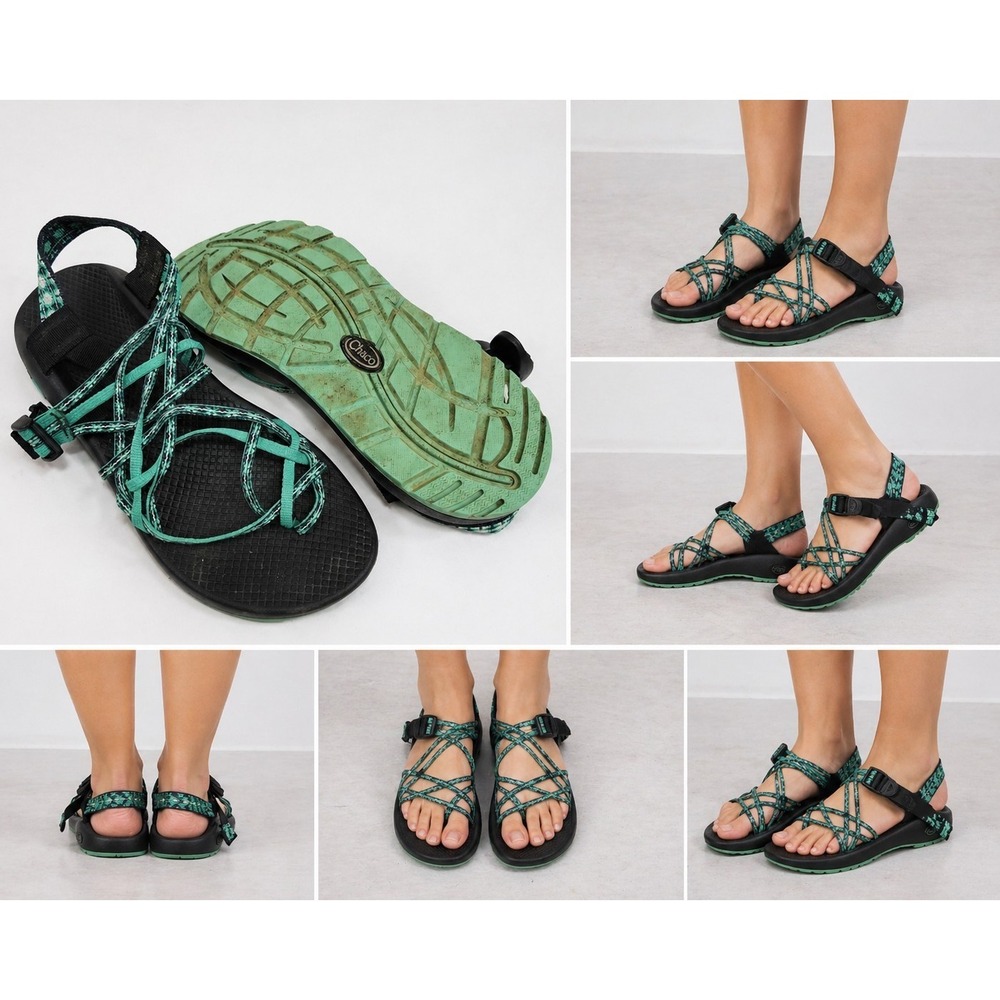 Chaco Z Strap Sandals Womens Size‎ 10 Teal Black Outdoor Hiking Comfort